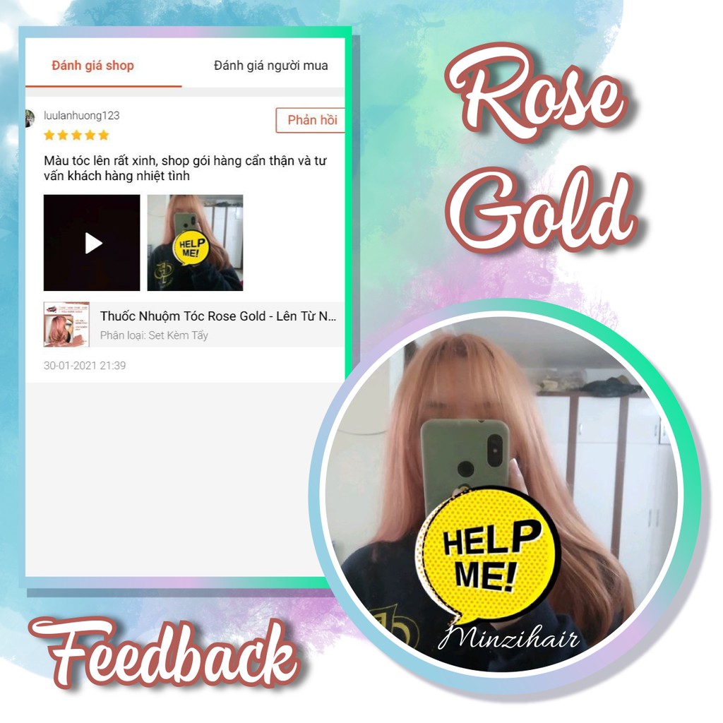 Thuốc Nhuộm Tóc Rose Gold - Lên Từ Nền LVL9 - Cần Tẩy Tóc Nâng Tone | BigBuy360 - bigbuy360.vn
