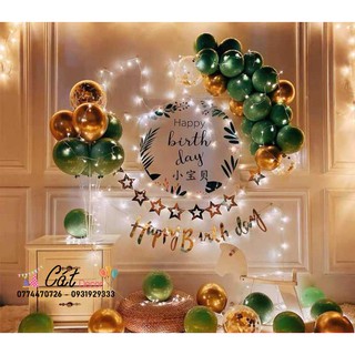 Set bóng trang trí sinh nhật đơn giản
