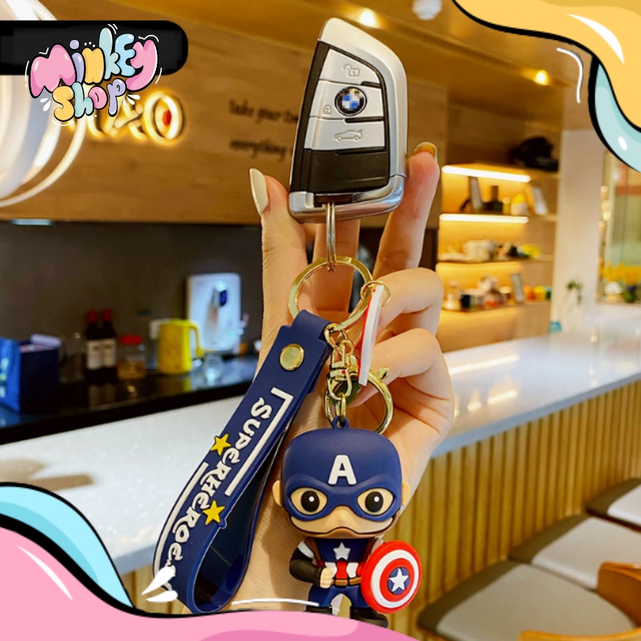 Móc Khóa Đẹp Hình SIêu Anh Hùng Cute phụ kiện Túi Xách dễ thương -Minkey