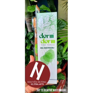 Kem Đánh Răng  thảo dược DERM DERM 160gr Thái Lan, tặng kèm bàn chải Hàn Quốc cao cấp