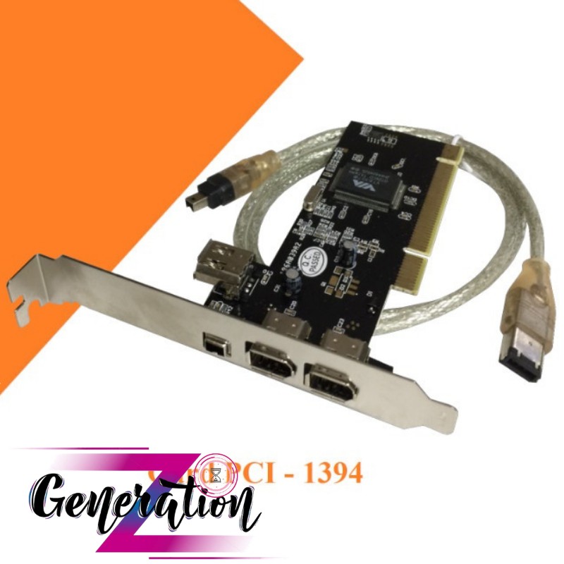 Card PCI express to 1394 gồm 2 cổng 1394 - Bộ chuyển PCI ra 2 cổng 1394