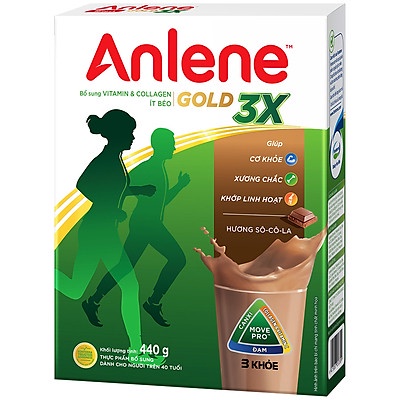 (Date mới) Sữa Anlene Gold Vị Socola 440g 40 tuổi