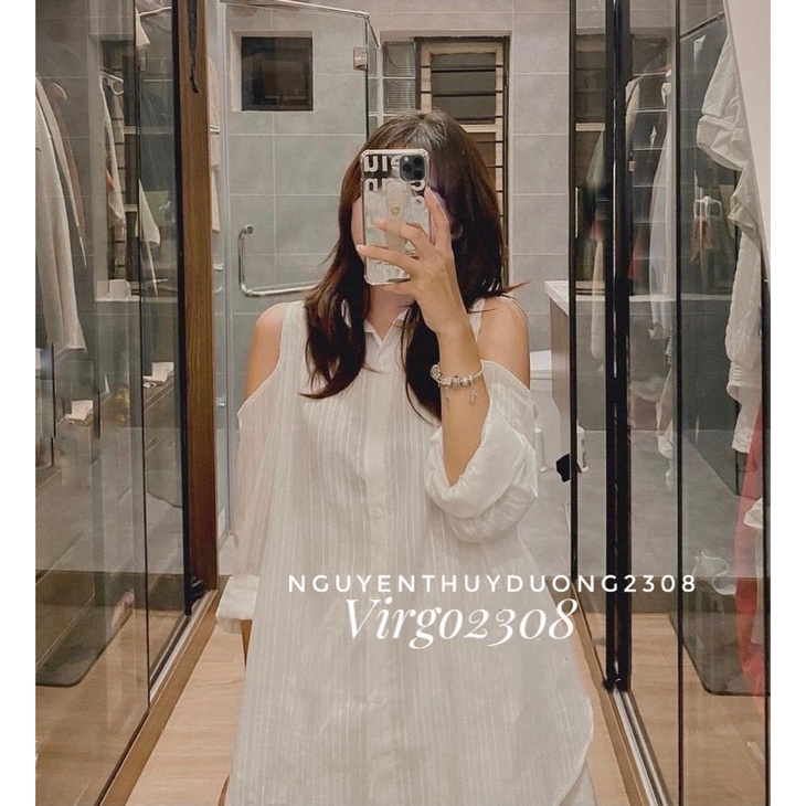 [Hàng Sẵn-Video]ÁO SƠMI ĐŨI CUT OUT-ÁO SƠMI HỞ VAI TRENDY | BigBuy360 - bigbuy360.vn