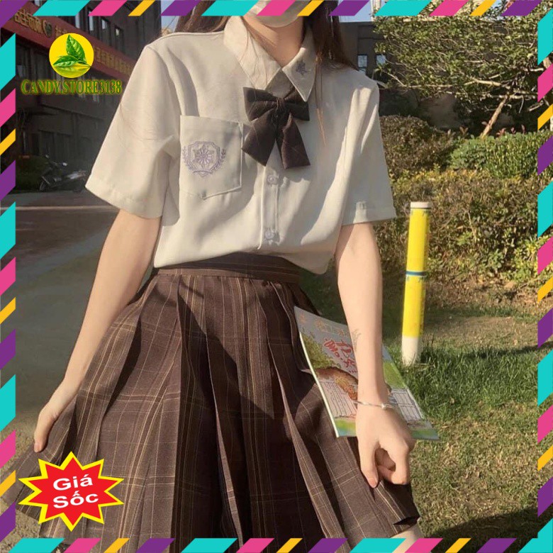 Set váy nữ gồm áo sơ mi trắng và chân váy Đen mùa hè chất liệu mềm mại siêu xinh freesize.Candy.store3138 | BigBuy360 - bigbuy360.vn