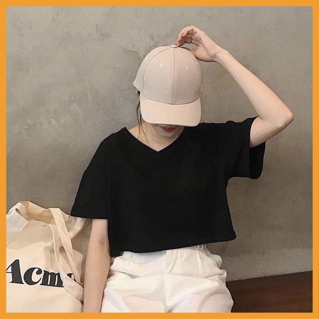 Áo croptop nữ cổ tim, áo croptop tay ngắn HERI | BigBuy360 - bigbuy360.vn