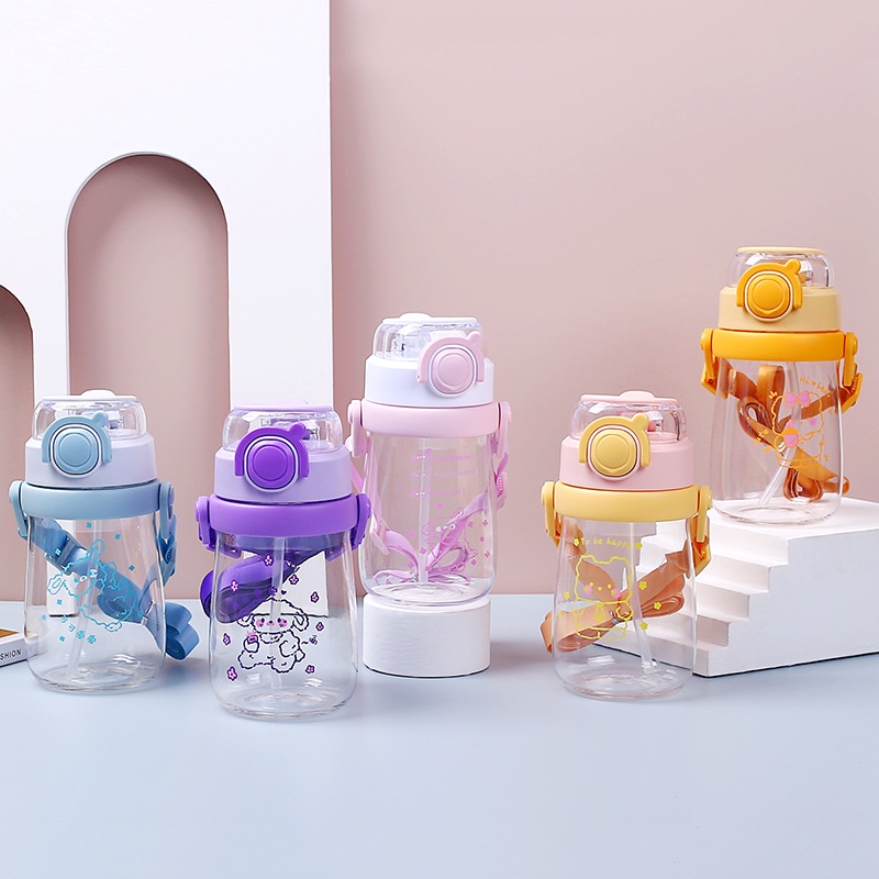 Bình Đựng Nước Nhựa Đẹp Cute Dễ Thương 400ml