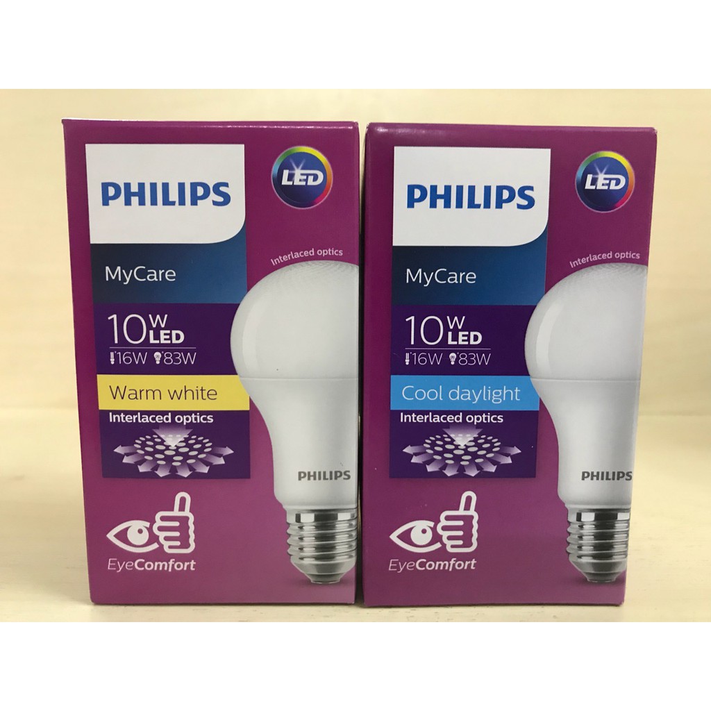 Bộ 6 Bóng đèn Philips LED MyCare 10W 6500K E27 A60 - Ánh sáng trắng