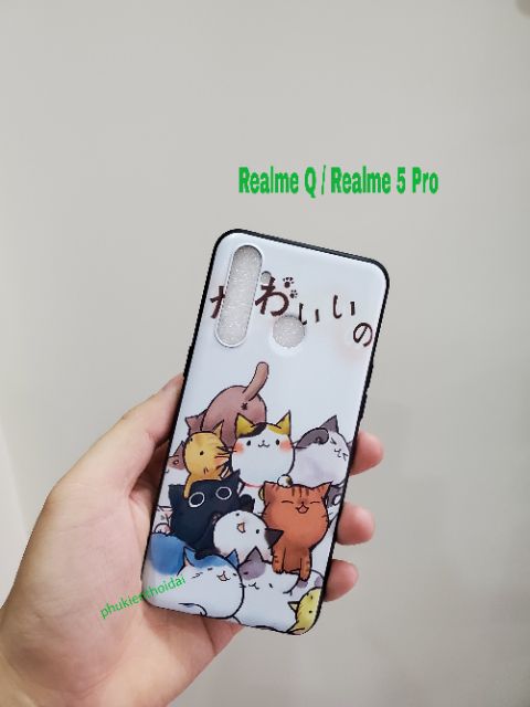Ốp lưng Oppo Realme Q / Realme 5 Pro dùng chung dẻo TPU in 3D cao cấp chất đẹp