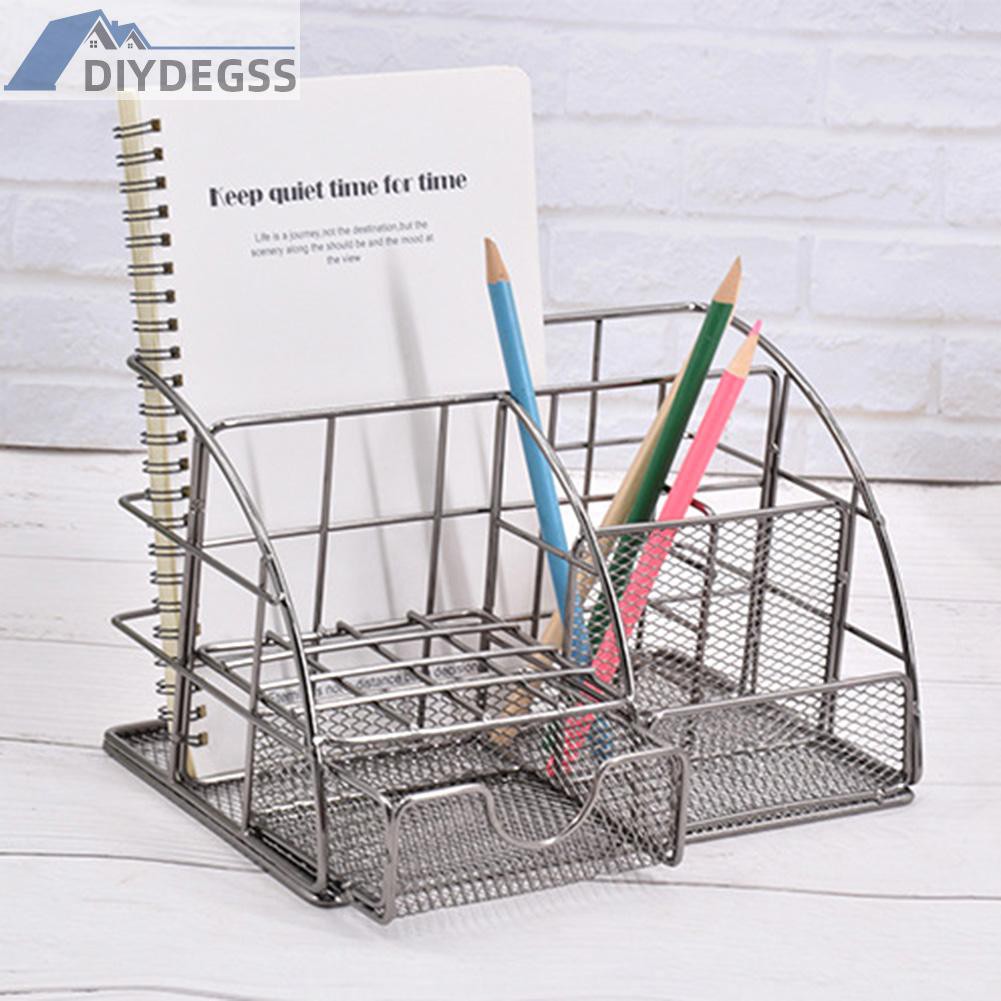 Desk Storage Rack Shelf Student Stationery Office Table File Basket Supply