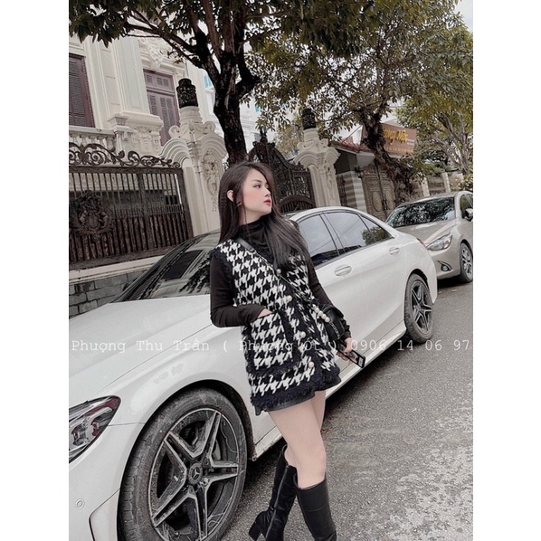 Áo gile lông thỏ ziczac hot hit