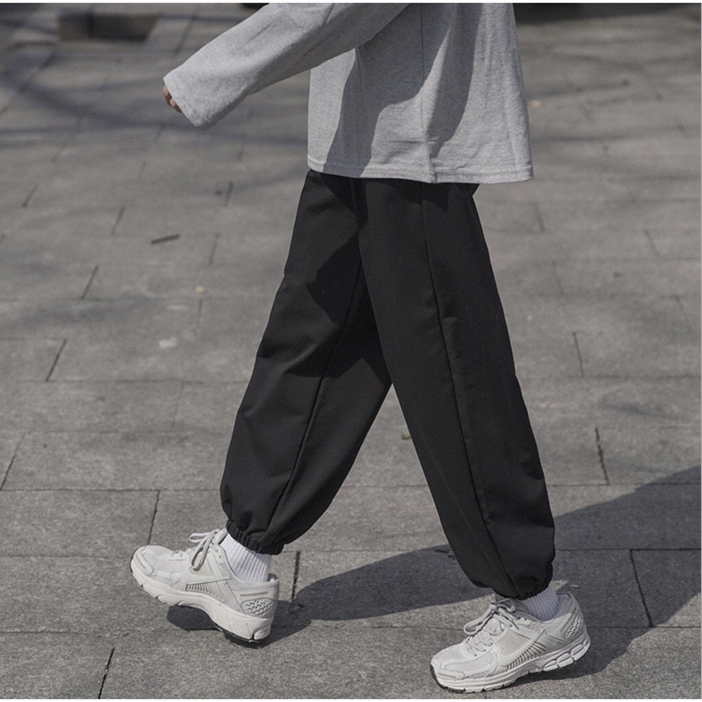 Quần Nỉ Jogger Trơn Ống Rút Dáng Rộng Unisex 2 Màu siêu chất hot hit