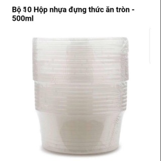 50 hộp nhựa tròn microwave  500ml