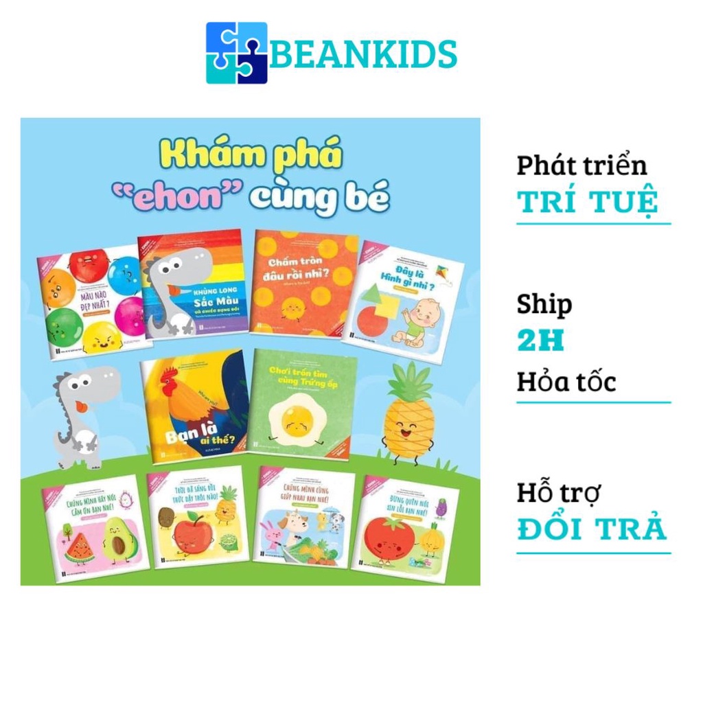 Combo 10T E.hơ.n song ngữ Anh Việt Khám phá thế giới Cùng bé - Beankids