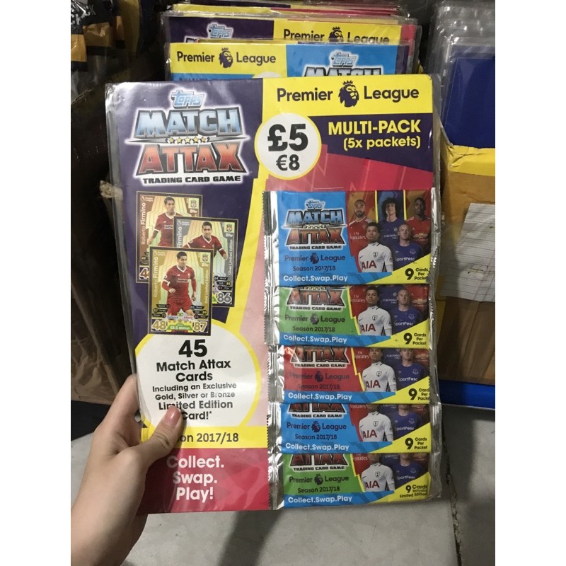 [ Multi Pack ] Match attax EPL 17/18 ( đọc kĩ mô tả ạ )