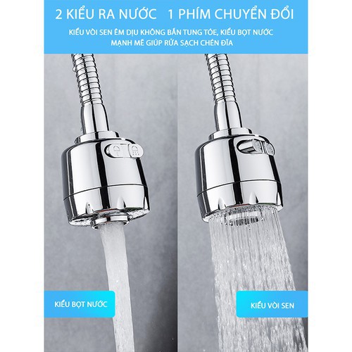 Vòi tăng áp rửa bát - Đầu vòi tăng áp xoay 360 | Nhà Đẹp – Gia Dụng Tiện Ích