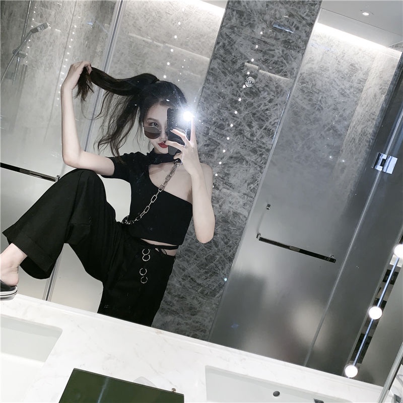 Áo thun COZOK ngắn dáng ôm hở eo quyến rũ thời trang cho nữ