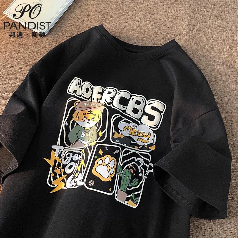 NRVP Áo Thun 100% Cotton Dáng Rộng Thời Trang Hàn Quốc Cho Nữ