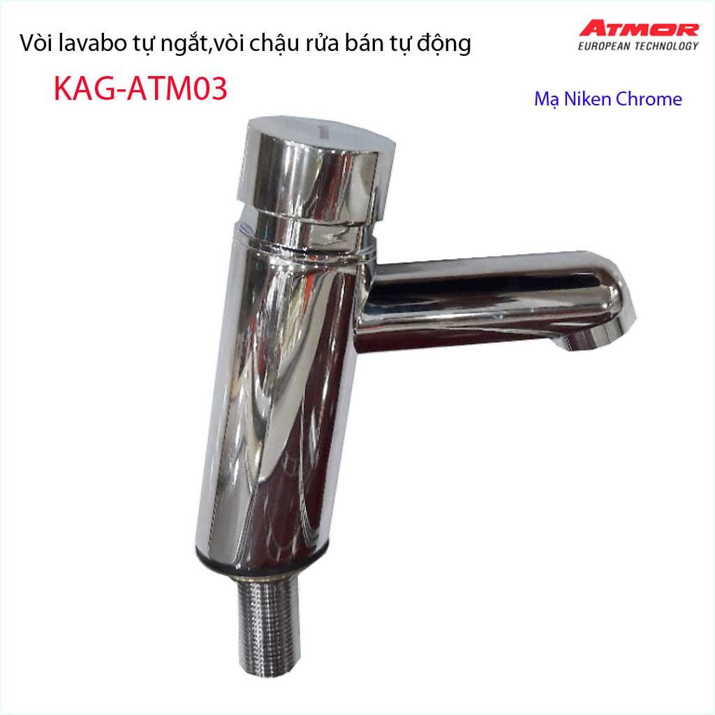 Vòi lavabo tự ngắt nước, vòi lavabo nhấn Atmor KAG-ATM03