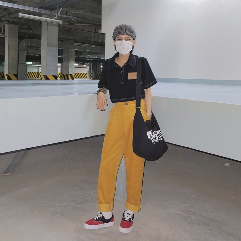 ÁO CROP POLO DẬP CHỈ NỔI