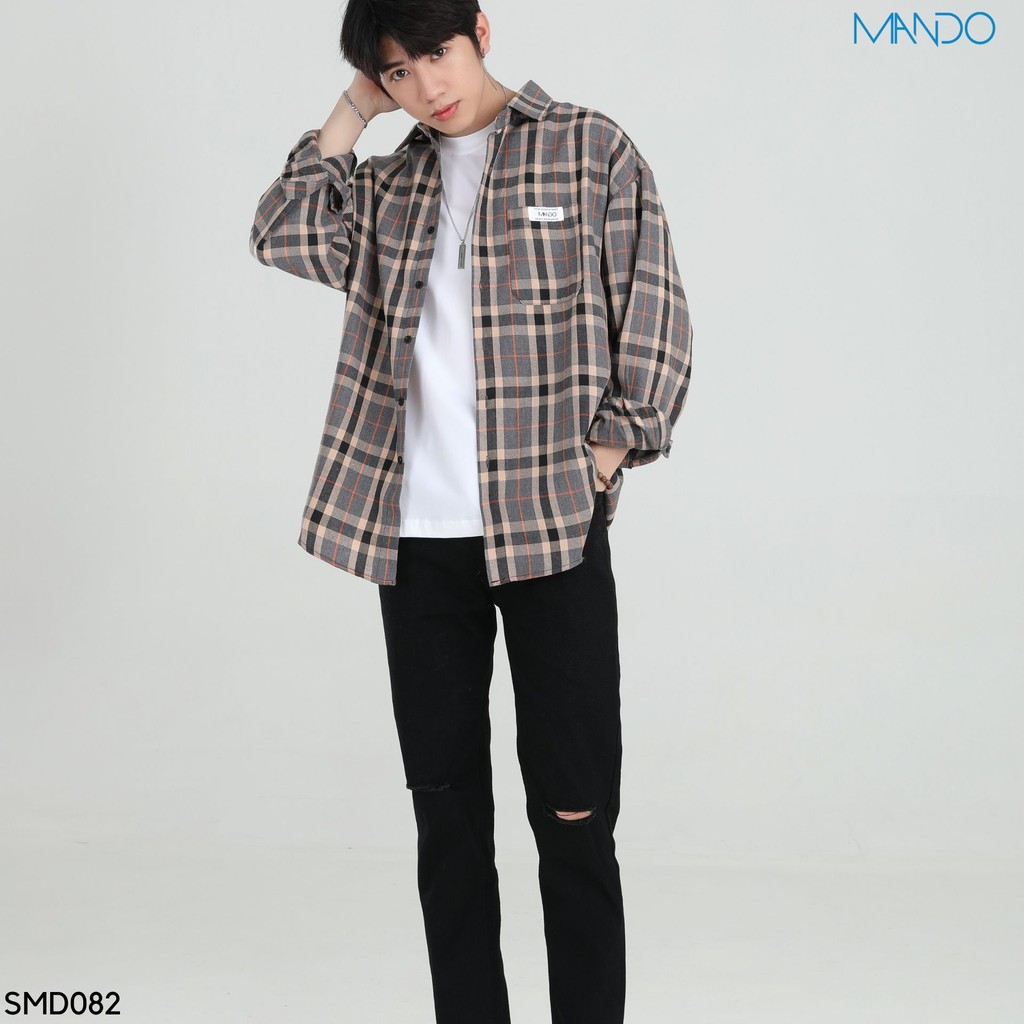 Áo Sơ Mi Nam Dài Tay Kẻ Caro Form Rộng Mềm Mịn Phong Cách Hàn Quốc Thời Trang Nam MANDO  SMD082 | BigBuy360 - bigbuy360.vn