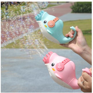 Đồ Choi Súng Bắn Bong Bóng 10 Nòng Hình Cá Heo Siêu Dễ Thương Cho Bé