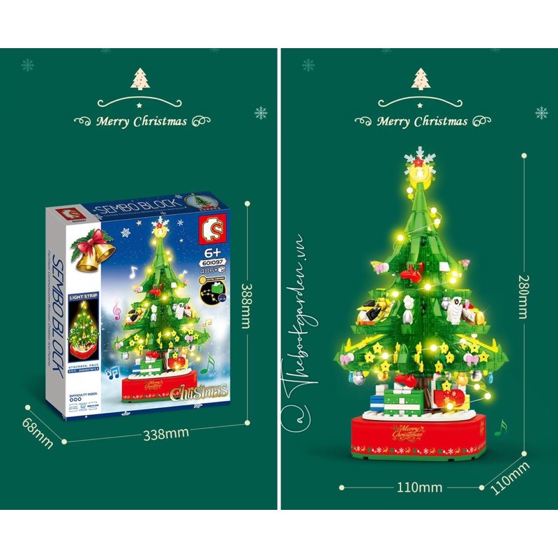 BỘ LẮP GHÉP GIÁNG SINH CÓ ĐÈN+NHẠC 468 CHI TIẾT