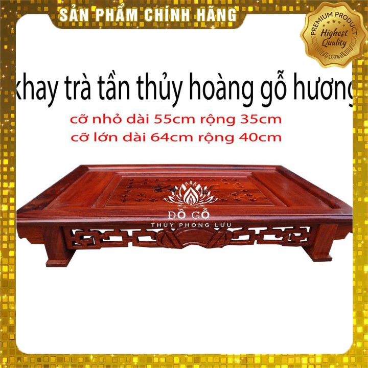 [Mỹ Nghệ Đồng Kỵ] khay trà tần thủy hoàng-gỗ hương