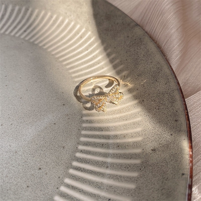 Nhẫn hở hình nơ thiết kế độc đáo sang trọng thời trang mùa hè