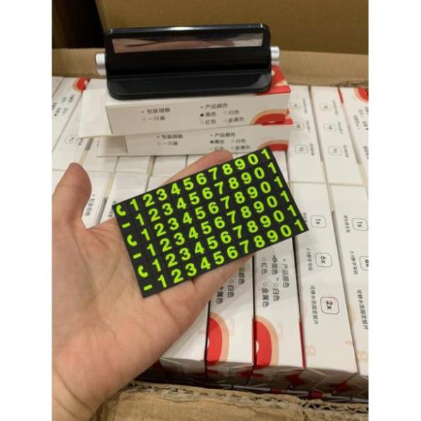 Bảng ghi số điện thoại kèm giá đỡ điện thoại đặt taplo khi đỗ xe ô tô - Loại bảng cam 6 dãy số | BigBuy360 - bigbuy360.vn