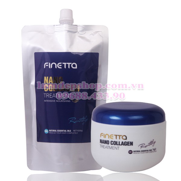 Kem hấp tóc - Finetta Nano Collagen Treatment - Kem hấp dầu Nano Collagen (500ml, 1000ml)