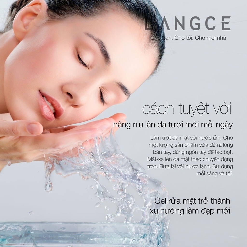 GEL RỬA MẶT COLLAGEN+ ĐẸP DA 100ml - TỎI ĐEN - TRẺ HÓA DA LANGCE