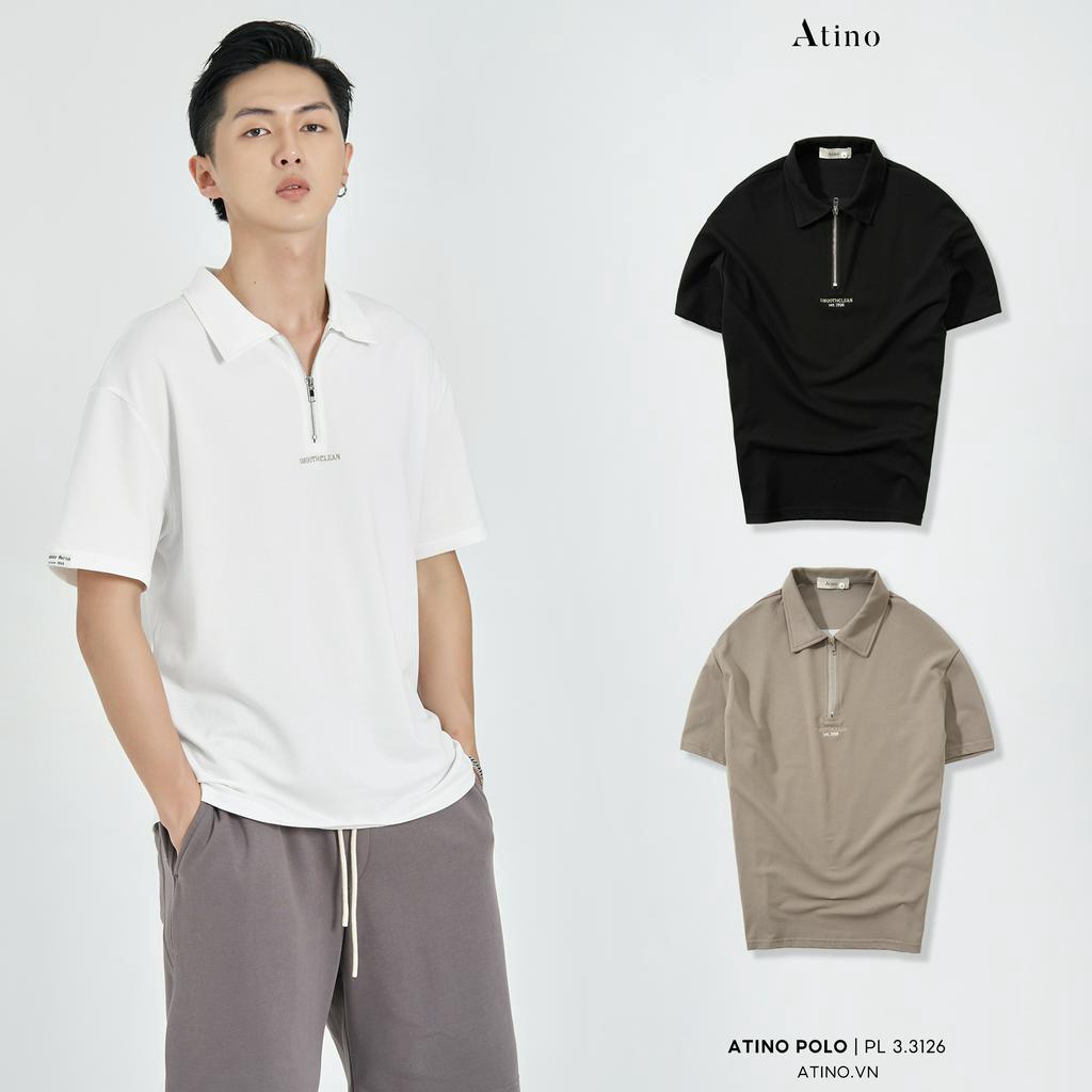Áo Polo Nam Túi Ngực ATINO Chất Liệu Cotton Cao Cấp Thoáng Mát Form Regular PL3.3126