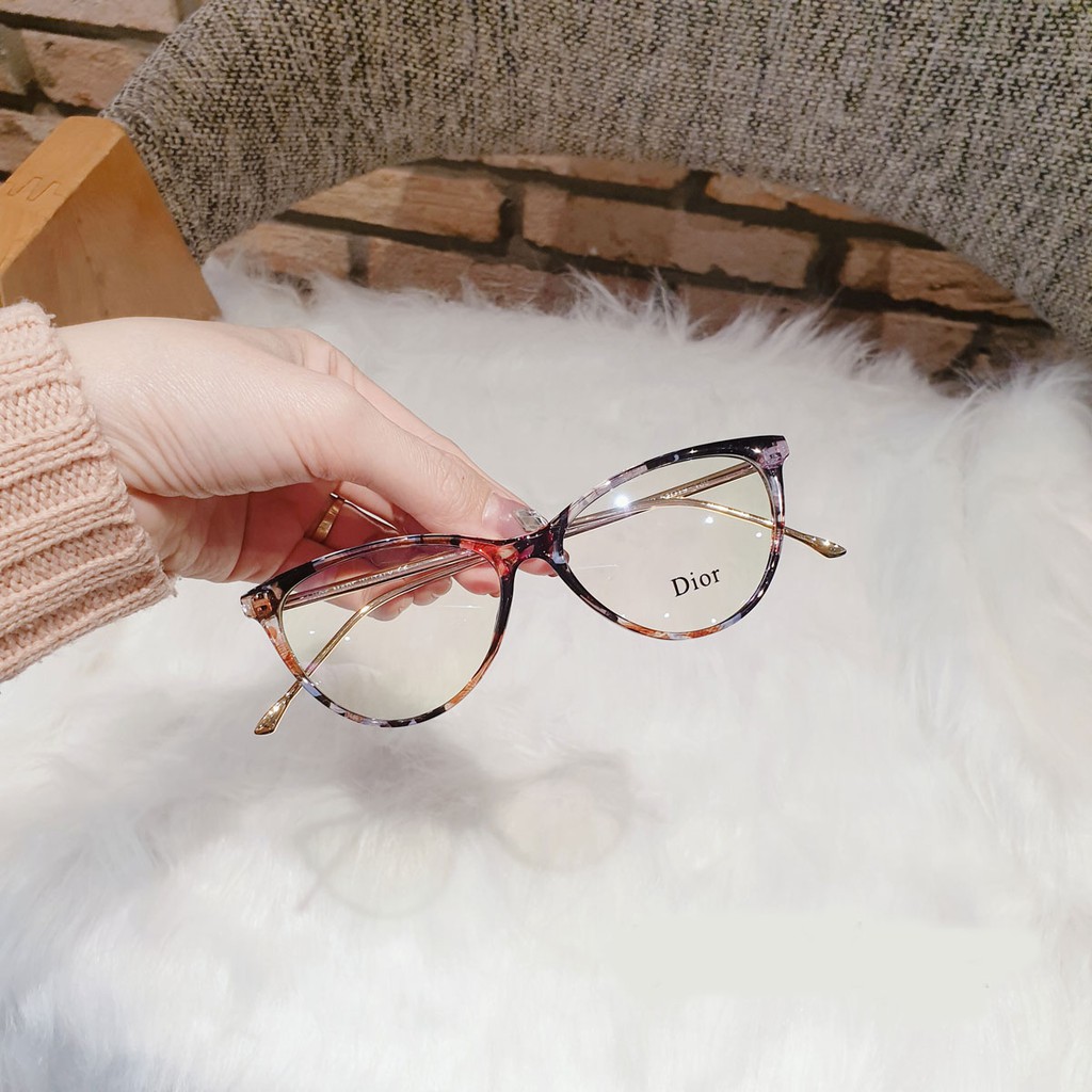 Gọng kính thiết kế dáng mắt mèo, Gọng kính cận mắt mèo càng kim loại chắc chắn 5029