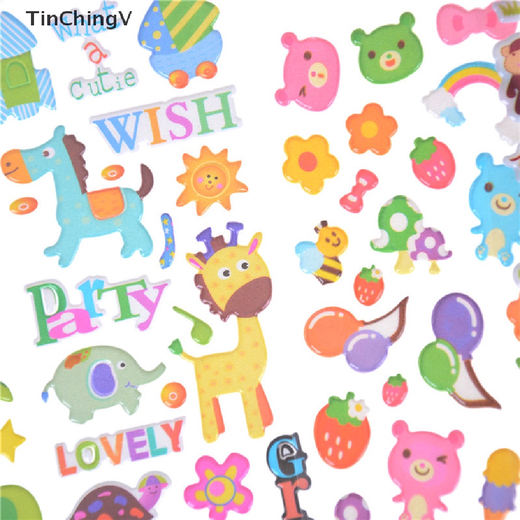 Set 6 Tấm Hình Dán Động Vật Hoạt Hình Đáng Yêu Làm Phần Thưởng Cho Bé
