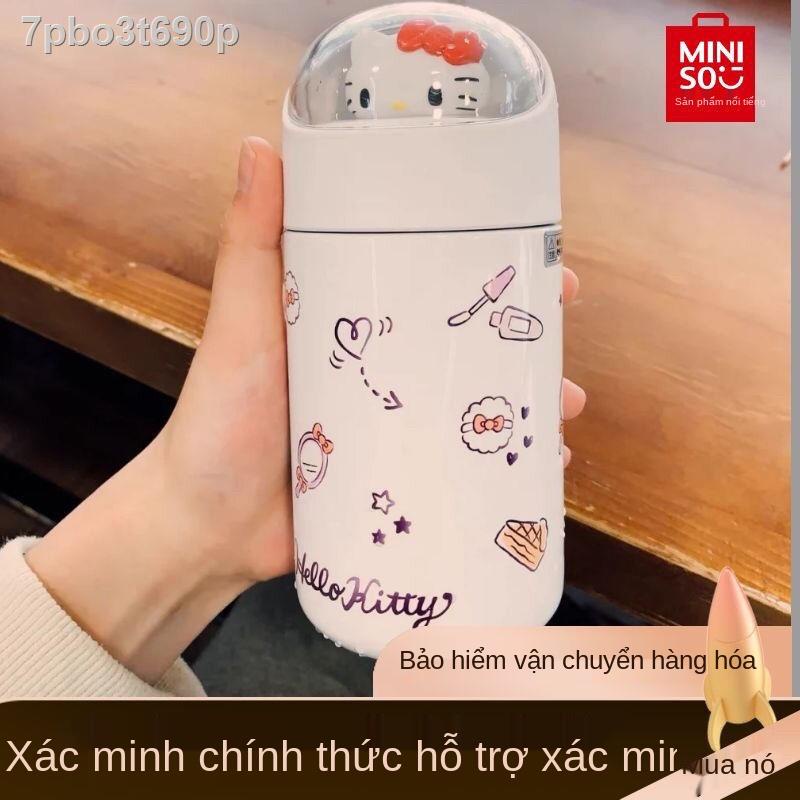 Sản phẩm nổi tiếng của MINISO Bình chân không mini búp bê Sanrio cô gái dễ thương trái tim trong cốc nhỏ 280m