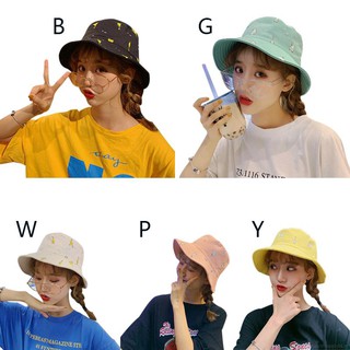 Mũ Bucket hoạ tiết hoạt hình phong cách dễ thương cho nữ