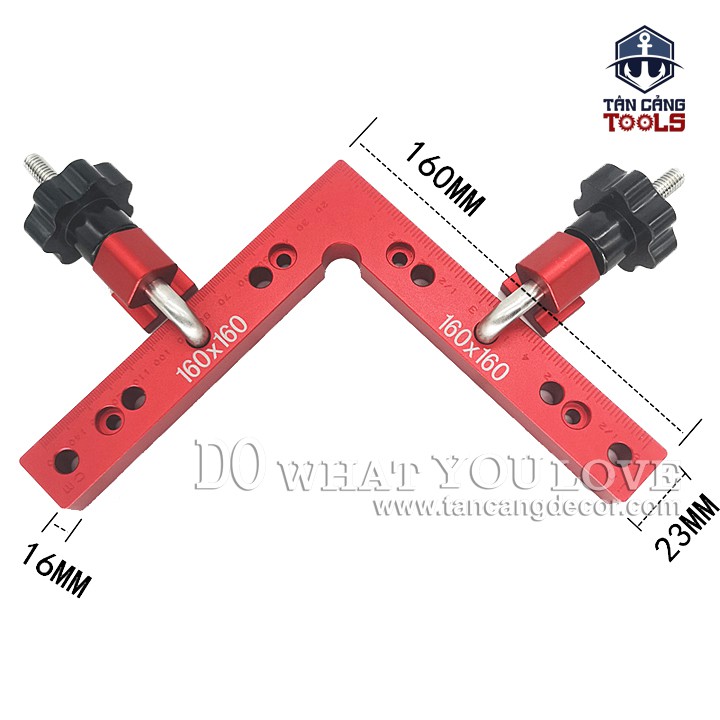 Bộ Kẹp Góc Vuông 160 x 160 mm Nhôm Đúc