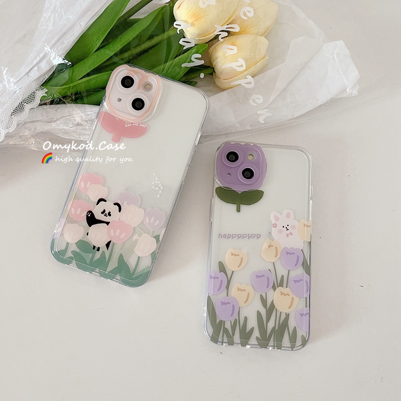 Ốp Điện Thoại Trong Suốt In Hình Gấu Trúc Cho Samsung S21 S20 FE S22 S21 S20 Plus Ultra Note 20Plus M33 M23 M53