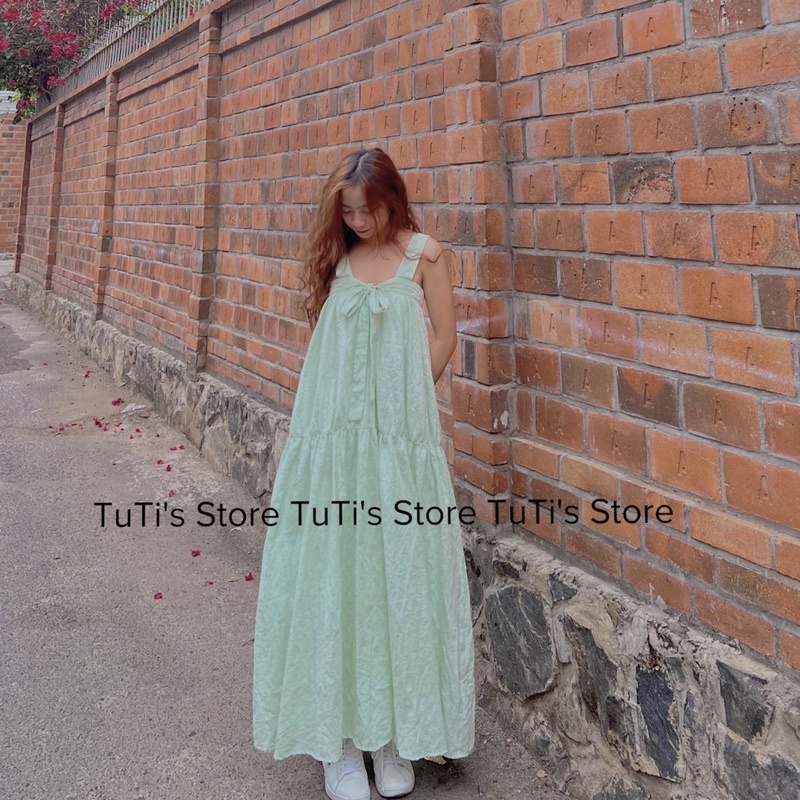 Đầm cột nơ tiểu thư MOCHI DRESS xanh ngọc