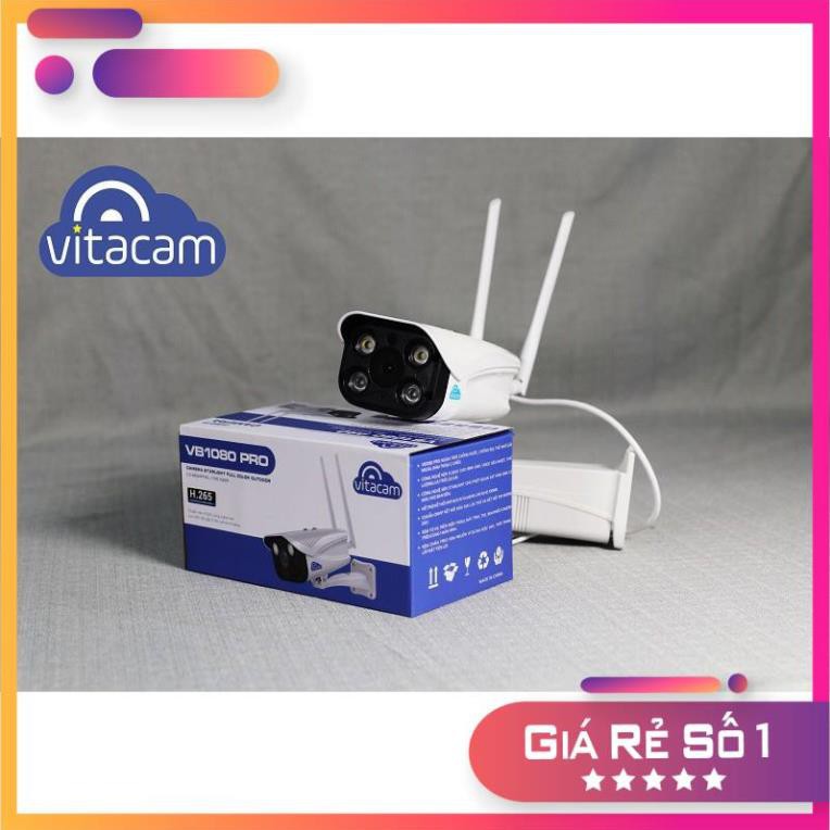 [FreeShip]  Camera IP Vitacam VB1080 Pro 2.0mpx Full HD - Đèn Quan sát có màu cả Ngày và Đêm