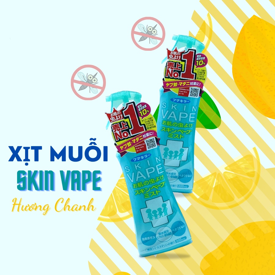 Xịt Chống Muỗi & Côn Trùng Skin Vape Hàng Chính Hãng Nhật Bản 200ml
