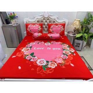 BỘ DRAP THUN LẠNH Ý 5D THÁI LAN CAO CẤP NHIỀU MẪU (INBOX CHỌN MẪU)