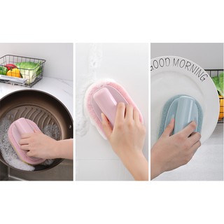 Powerful kitchen decontamination cleaning brush with handle