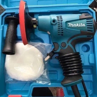 Máy chà nhám đánh bóng Makita GV6010 cầm tay mini (tặng kèm 1 phớt xốp + phớt lông cừu + 1 cờ lề tay cầm)