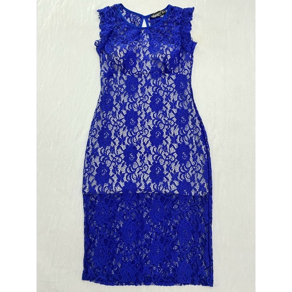 Đầm ren dáng dài có lót hàng xuất  - Thanh lý vnxk