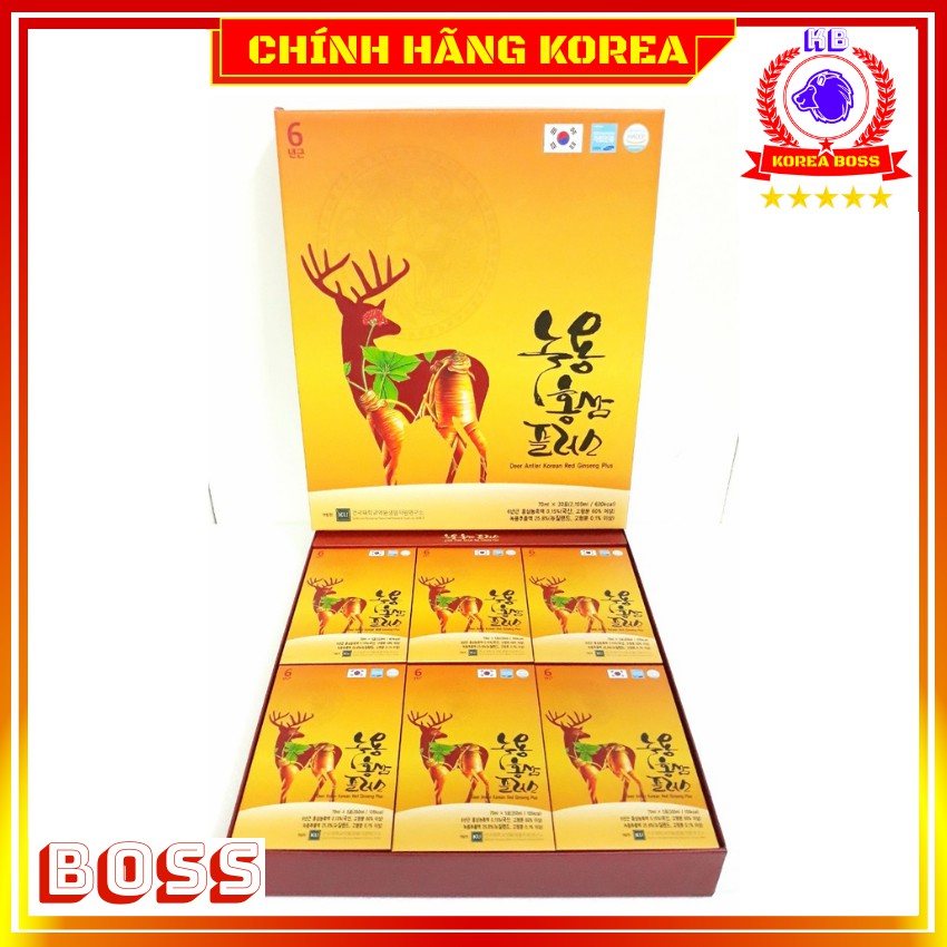 Hồng Sâm Hàn Quốc, Nước Hồng Sâm Nhung Hươu Hộp 30 gói, Korea Boss | BigBuy360 - bigbuy360.vn