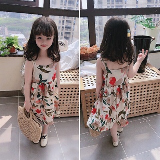 Áo đầm hoa lá cho bé