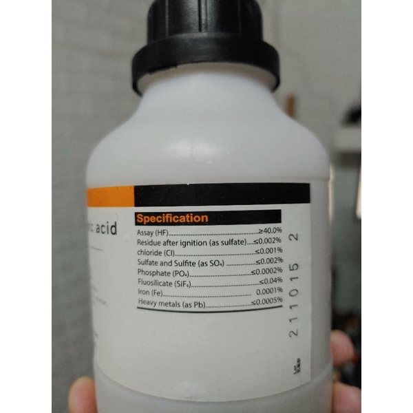 Dung dịch tẩy rửa thủy tinh Hydroflouric HF 500ml
