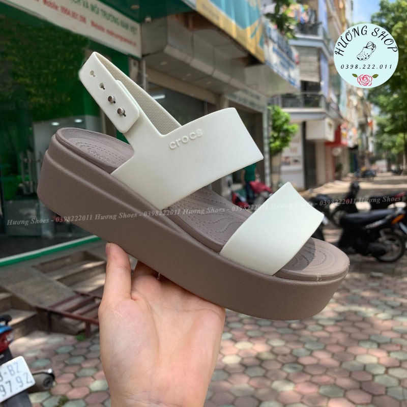 Sandal Brooklyn đế cao 5cm (màu trắng)