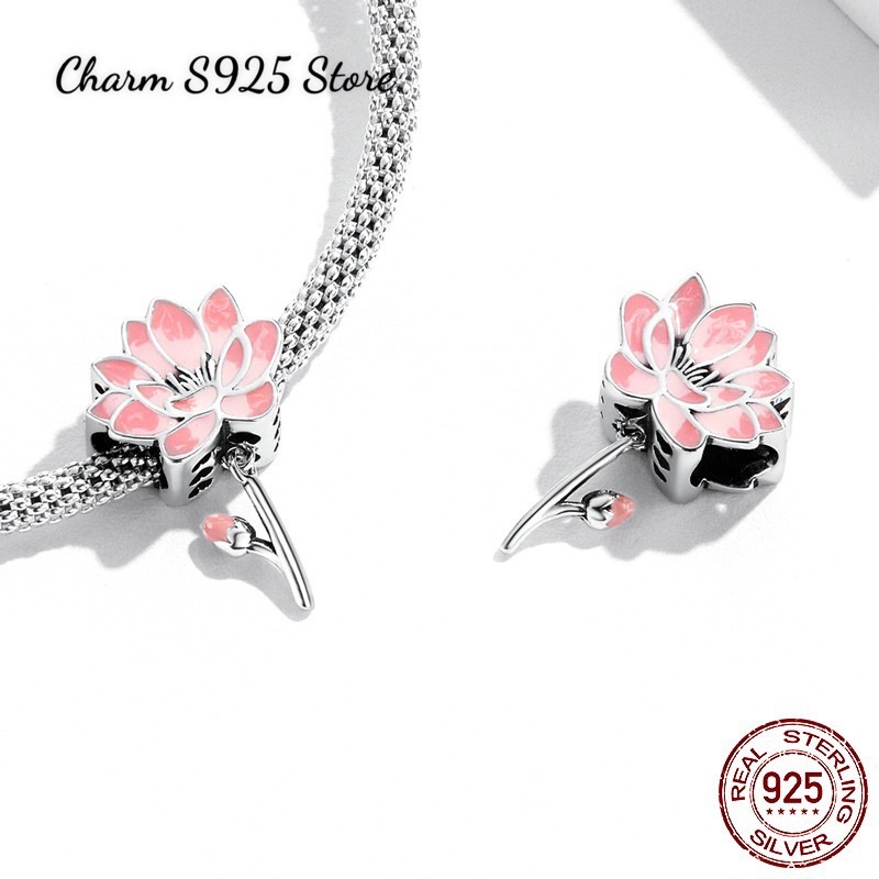 CHARM HOA HỒNG BẠC S925 CAO CẤP HÀNG CHÍNH HÃNG